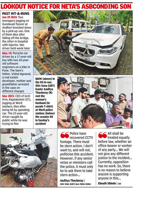 शिवसेना नेता और ड्राइवर को बेटे ने दुर्घटनास्थल से 10 किमी दूर BMW के साथ पाया