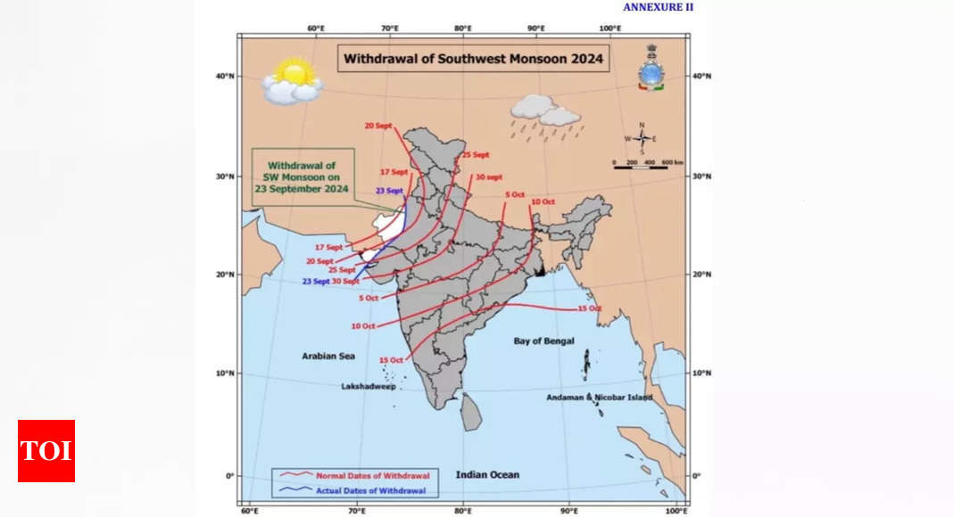 पश्चिमी राजस्थान से मानसून की वापसी शुरू, देश से इसकी वापसी का संकेत | भारत समाचार