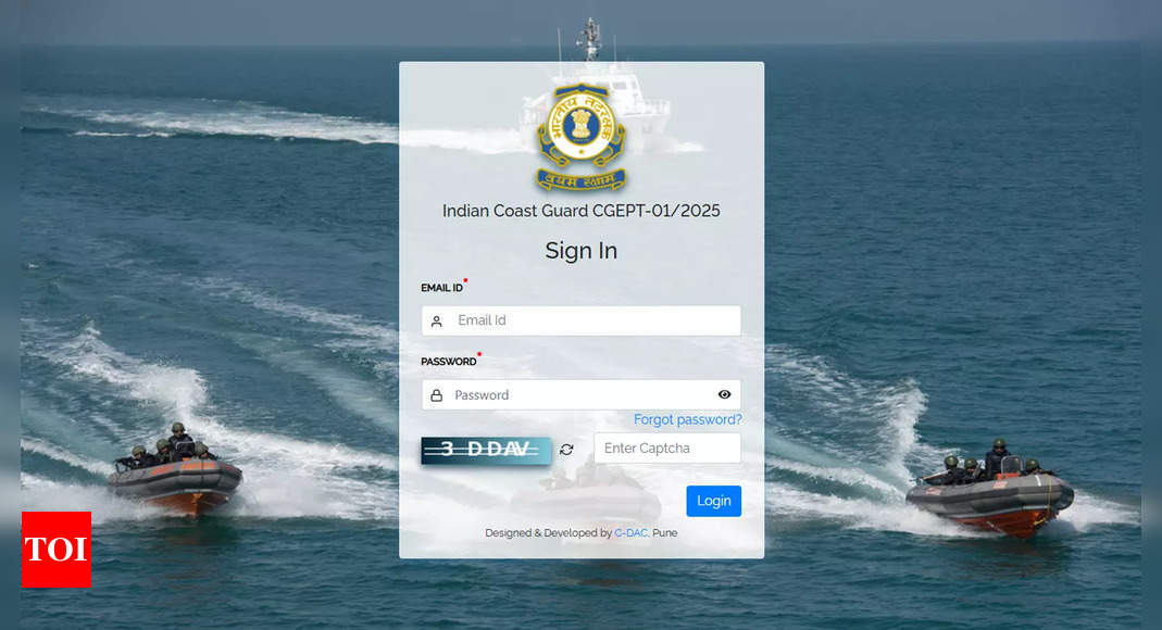भारतीय तटरक्षक बल में शामिल हों: CGEPT 01/2025 के लिए ICG तटरक्षक यांत्रिक और नाविक प्रवेश पत्र जारी – यहां डाउनलोड करें