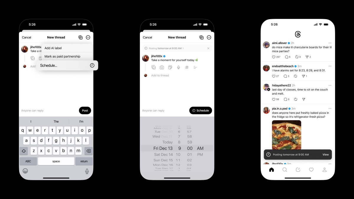 थ्रेड्स टेस्टिंग शेड्यूल पोस्ट विकल्प; इंस्टाग्राम सीधे संदेशों को शेड्यूल करने की अनुमति देता है
