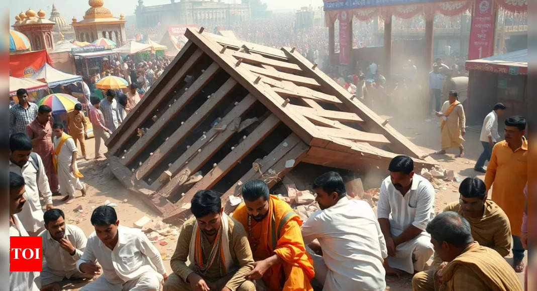 7 मृत, 40 चोट के रूप में 65-फीट ऊंचा मंच यूपी जैन महोत्सव में गिरता है | मेरठ समाचार