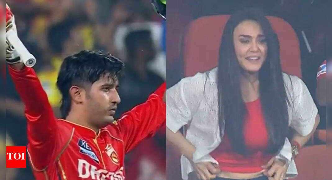 WATCH: PREITY ZINTA का जंगली उत्सव इंटरनेट को तोड़ता है क्योंकि Priansh Arya Smashes रिकॉर्ड टन बनाम CSK | क्रिकेट समाचार