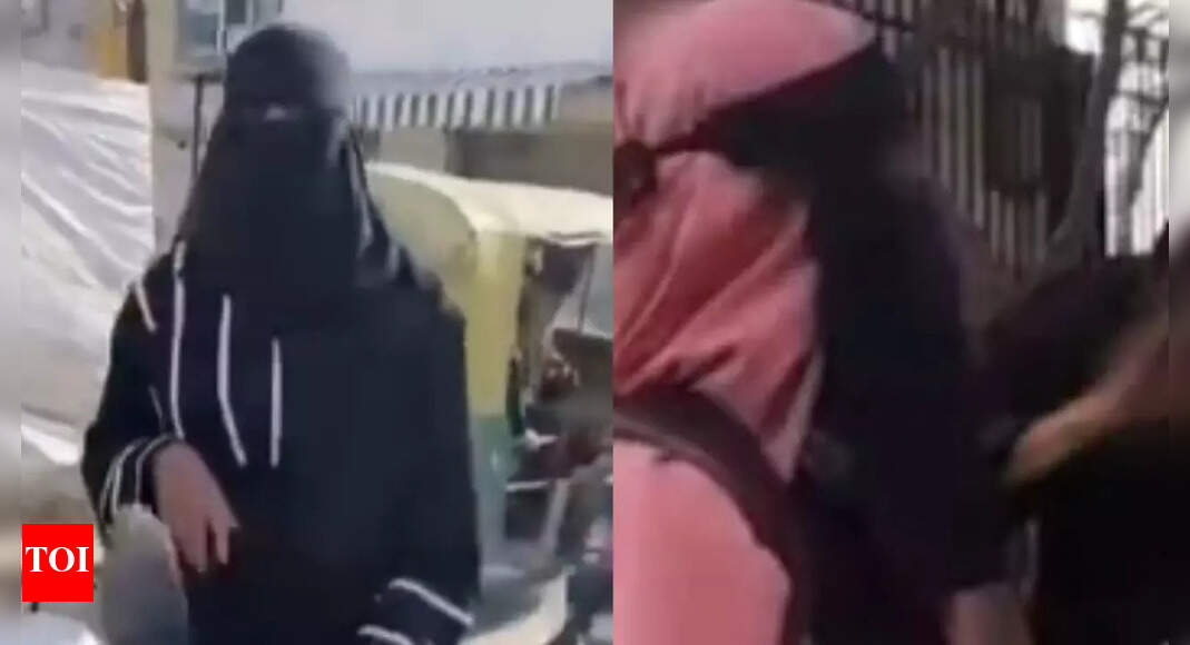 बेंगलुरु में नैतिक पुलिसिंग? बुर्का-क्लैड महिला विभिन्न समुदाय से आदमी से बात करने से रोकती है | बेंगलुरु न्यूज