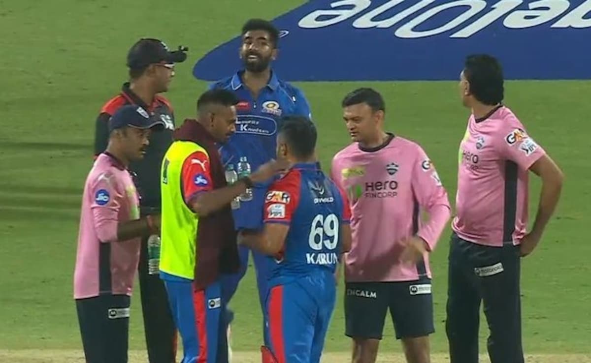करुण नायर दो 6s, 8 गेंदों में तीन 4s के साथ जसप्रित बुमराह का सबसे बुरा सपना बन जाता है। फिर कहता है: “यह के बारे में है …”